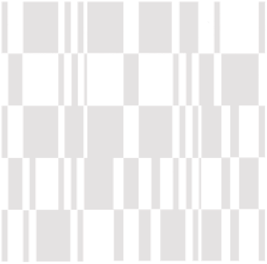 Blocks settling into a grid over a sunset gradient